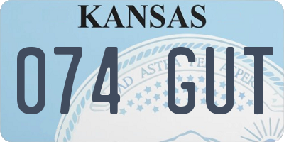 KS license plate 074GUT