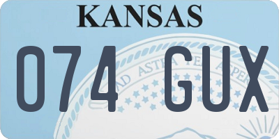 KS license plate 074GUX