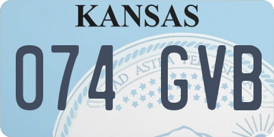 KS license plate 074GVB