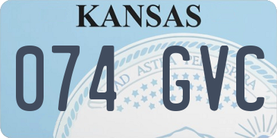 KS license plate 074GVC
