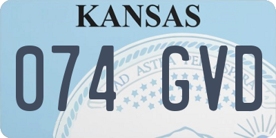 KS license plate 074GVD