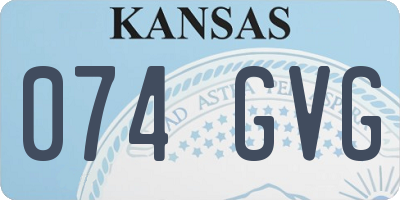 KS license plate 074GVG