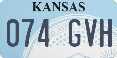 KS license plate 074GVH
