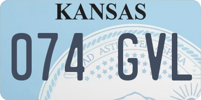 KS license plate 074GVL