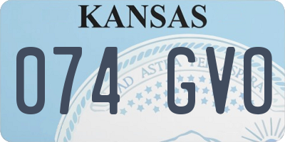 KS license plate 074GVO
