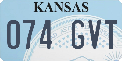 KS license plate 074GVT
