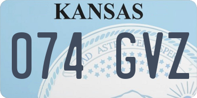 KS license plate 074GVZ