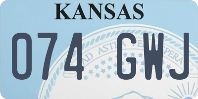 KS license plate 074GWJ