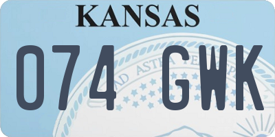 KS license plate 074GWK