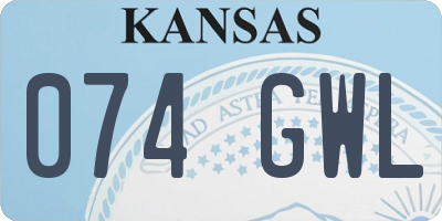 KS license plate 074GWL