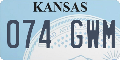 KS license plate 074GWM