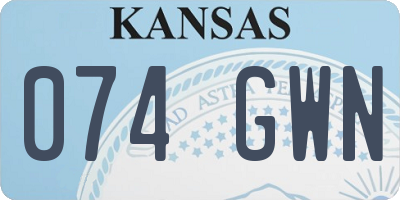 KS license plate 074GWN