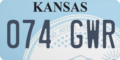 KS license plate 074GWR