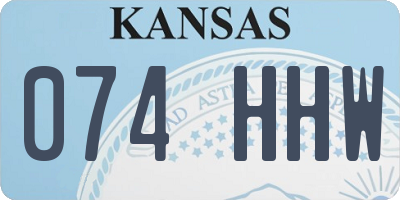 KS license plate 074HHW