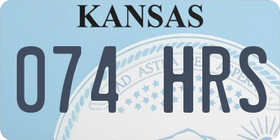 KS license plate 074HRS