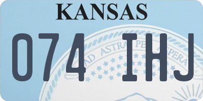 KS license plate 074IHJ