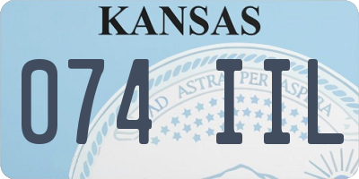 KS license plate 074IIL