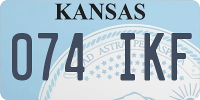 KS license plate 074IKF