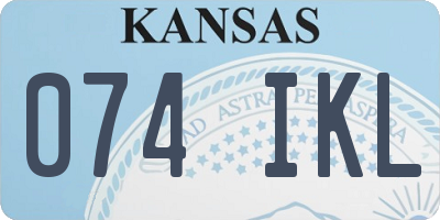 KS license plate 074IKL