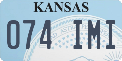 KS license plate 074IMI