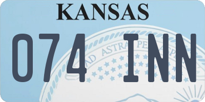 KS license plate 074INN