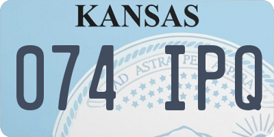 KS license plate 074IPQ