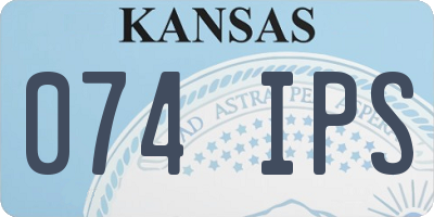 KS license plate 074IPS