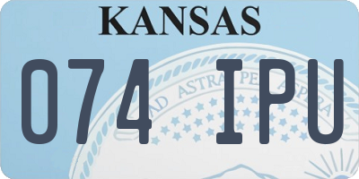 KS license plate 074IPU