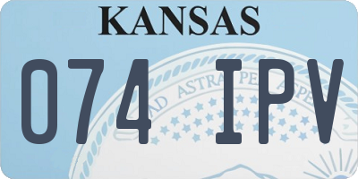 KS license plate 074IPV