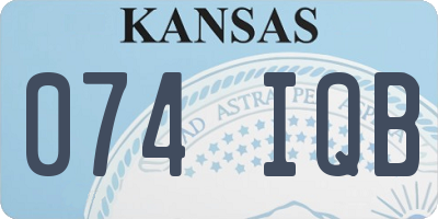KS license plate 074IQB