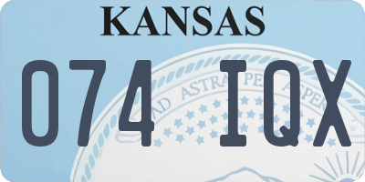 KS license plate 074IQX