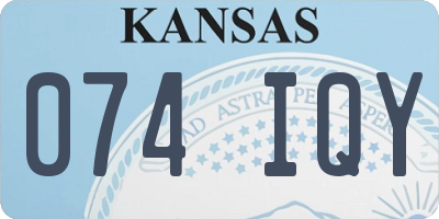 KS license plate 074IQY