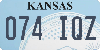KS license plate 074IQZ