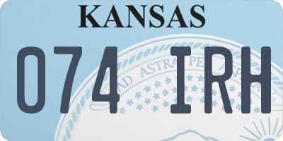 KS license plate 074IRH