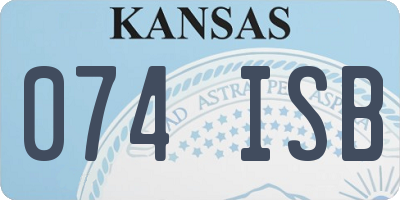 KS license plate 074ISB