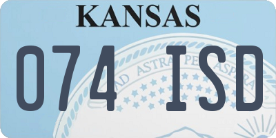 KS license plate 074ISD