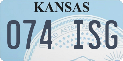 KS license plate 074ISG