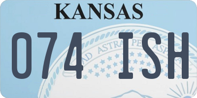 KS license plate 074ISH