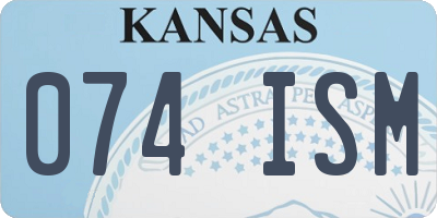 KS license plate 074ISM