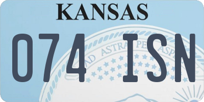 KS license plate 074ISN
