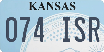 KS license plate 074ISR