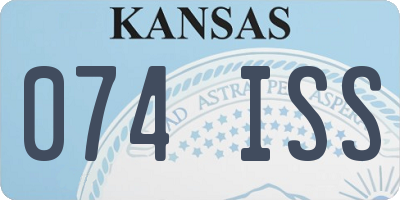 KS license plate 074ISS