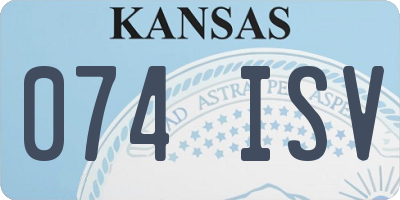 KS license plate 074ISV