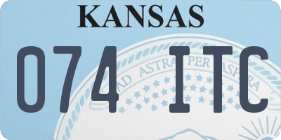 KS license plate 074ITC