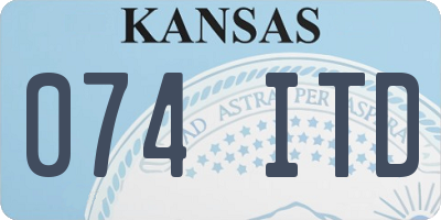 KS license plate 074ITD