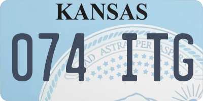 KS license plate 074ITG