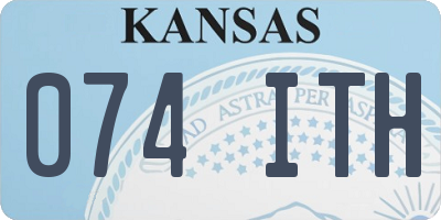 KS license plate 074ITH