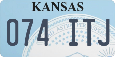 KS license plate 074ITJ