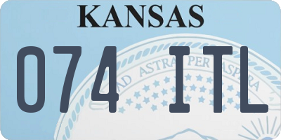 KS license plate 074ITL