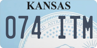 KS license plate 074ITM